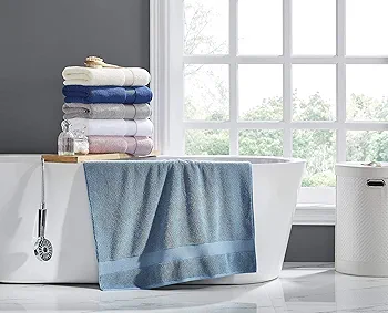 703 GSM 6 pcs Towels Set - All Cotton Zero Twist Premium Hotel & Spa Quality Highly Absorbent (2 Bath Towels, 2 Hand Towel and 2 Wash Cloth) - Mauve - Image 5