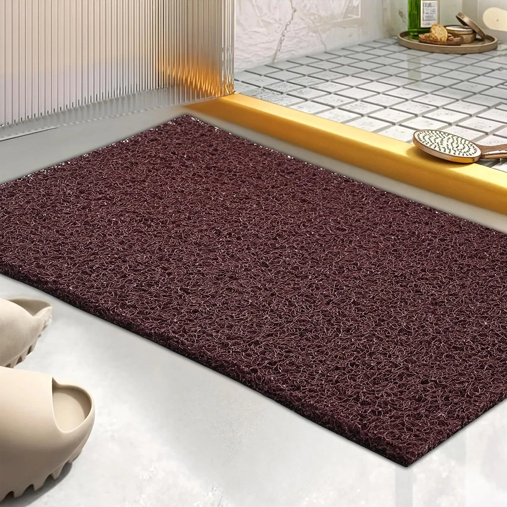 16x24 Inch Noodles Floor Mat | Anti-Skid Rubber Mat for Home, Bathroom & Office | Maroon - Image 6