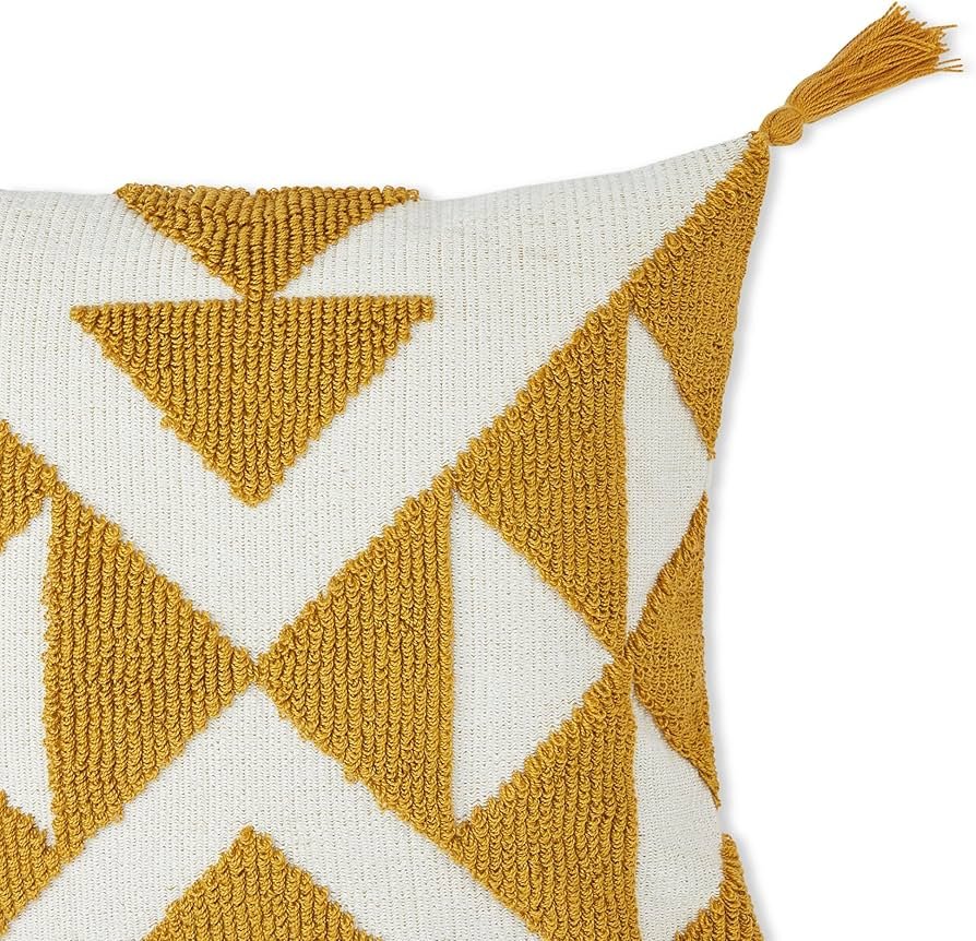 Printed & Embroidered Decorative Throw 210 TC Cushion Cover 16 X 16 Inches for Living Room Sofa _ Tufted Sun and Abstract _ Pack of 2 - Image 10