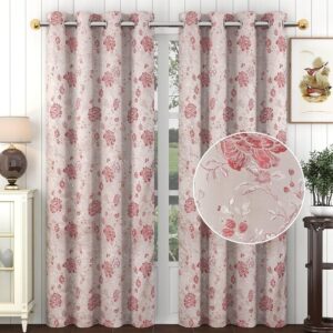 Curtains 5 Feet Long High Tenacity Yarn Polyester Weaved Curtains Premium Screens for Home Office Prada for Living Room Bedroom Hypoallergenic (Maroon, 5ft, 2pc)